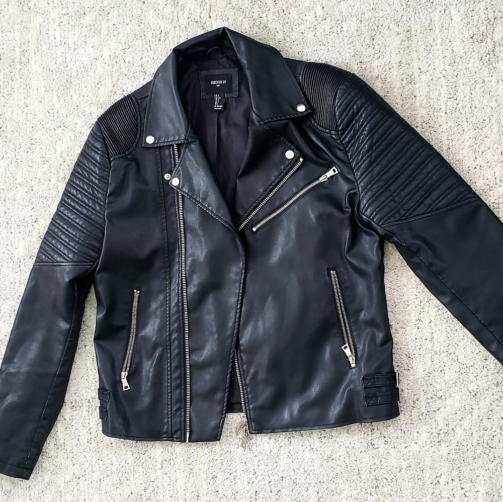 Unisex faux leather jacket